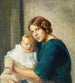 ung mor med barn - Michael Ancher — visning af kunstværket
