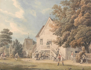 Michael Angelo Rooker - A Game of Bowls on the Bowling Green Outside the Bunch of Grapes Inn Hurst Berkshire.webp