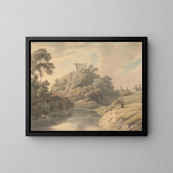 Château de Clare, Suffolk - Michael Angelo Rooker — indrammet kunstværk på væggen