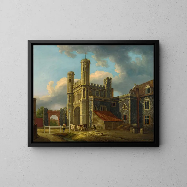 Porte Saint-Augustin de Canterbury - Michael Angelo Rooker — indrammet kunstværk på væggen