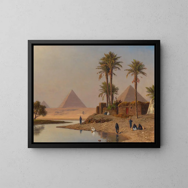 Gizeh-pyramiderne - Michael Haubtmann — indrammet kunstværk på væggen
