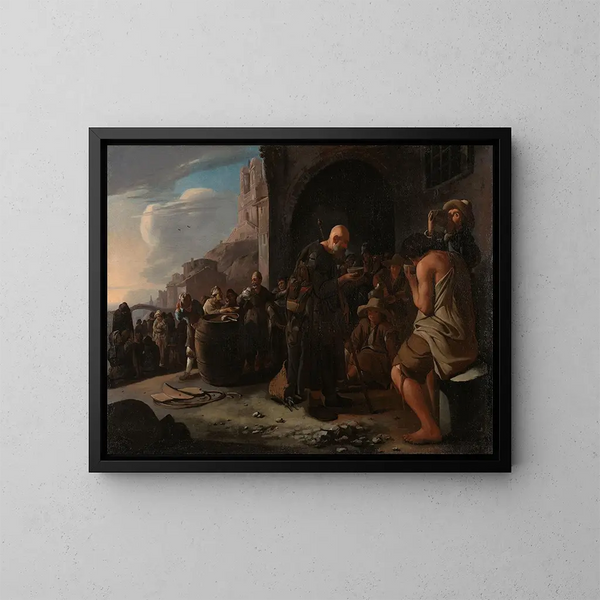 Rafraîsch de tørstige - Michael Sweerts — indrammet kunstværk på væggen