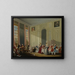 Mozart giver en koncert i stuen af Quatre Glaces i Temple-paladset i prince de Conti's gård - Michel-Barthélemy Ollivier — indrammet kunstværk på væggen