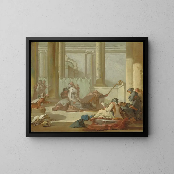 L'Adoration des crânes - Michel-François Dandré-Bardon — indrammet kunstværk på væggen