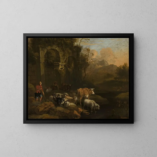 Michiel Carree - Cattle at the waterhole.webp