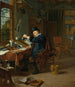 En læge i sit værksted - Michiel van Musscher — visning af kunstværket