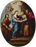 La Visitation de la Vierge Marie à sa cousine Élisabeth avec les saints Joseph et Zacharie - Miguel Cabrera — visning af kunstværket