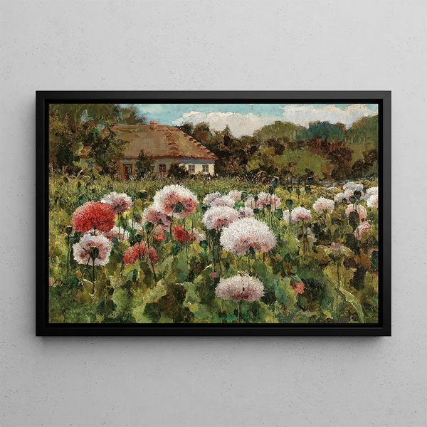 Mikhail Andreevich Berkos - A Blossoming Garden with Poppies.webp