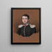 Portrait af en ung officer - Mikhail Terebenev — indrammet kunstværk på væggen