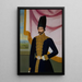 Jalal al-Din Mirza søn af Fath Ali Shah Qajar - Mirza Abolhassan Khan Ghaffari — indrammet kunstværk på væggen