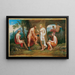 Perseus og nymferne - Monogrammist P A — indrammet kunstværk på væggen