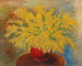 Bouquet de mimosas dans un pot rouge - Moïse Kisling — visning af kunstværket