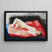 Nu Tendu sur un Divan Rouge - Moïse Kisling — indrammet kunstværk på væggen