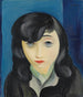 Portræt af kvinde med pandehår - Moïse Kisling — visning af kunstværket