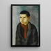 Portrait af en ung dreng - Moïse Kisling — indrammet kunstværk på væggen