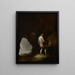 Young man and woman in a cave - Moses Matheusz van Uyttenbroeck — indrammet kunstværk på væggen