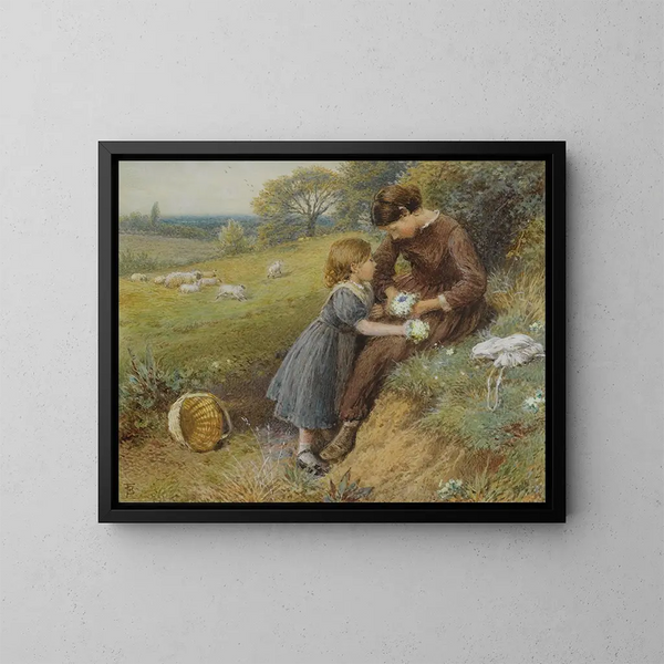 Primevères - Myles Birket Foster — indrammet kunstværk på væggen