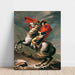 Reproduktion af maleriet Jacques-Louis David's Napoleon over the Great Saint Bernard pass