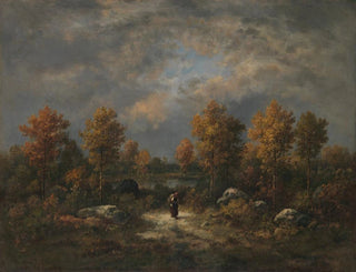 NarcisseVirgile Diaz de La Pea - Autumn The Woodland Pond.webp