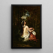 La femme et la perruche - Narcisse Virgile Diaz de la Peña — indrammet kunstværk på væggen