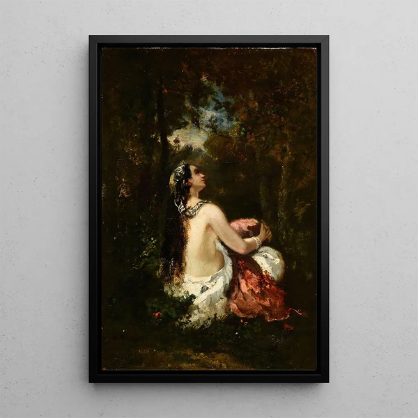 NarcisseVirgile Diaz de La Pea - La femme la perruche.webp