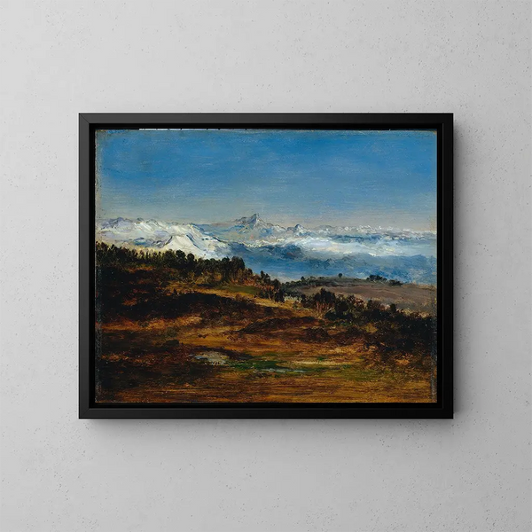 Les Pyrénées, le Pic du Midi de Bigorre - Narcisse Virgile Diaz de la Peña — indrammet kunstværk på væggen