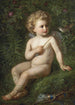 Putto nærende en jordbær til en fugl - Nathaniel Schmitt — visning af kunstværket
