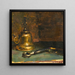 stilleben med lampe - Édouard Vuillard — indrammet kunstværk på væggen
