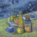 Naturtro med flasker og frugt - Alexej von Jawlensky — vist i et interiør