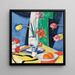 Naturmørke med tulipaner - Samuel John Peploe — indrammet kunstværk på væggen