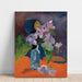 Reproduktion af maleriet Naturtro med blomster og idol - Paul Gauguin