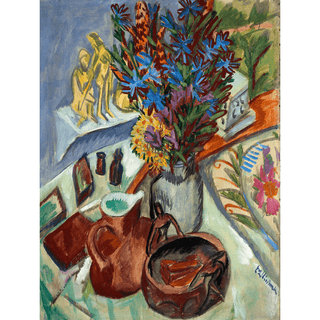 Nature morte avec pichet et bol africain - Ernst Ludwig Kirchner