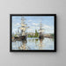 Reproduktion af maleriet af Claude Monet - Skibe til hest over Seinen i Rouen