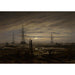 Reproduktion af maleriet af skibe ved anker - Caspar David Friedrich