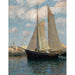 Reproduktion af maleriet af skibe i havnen i Chioggia - Alfred Zoff