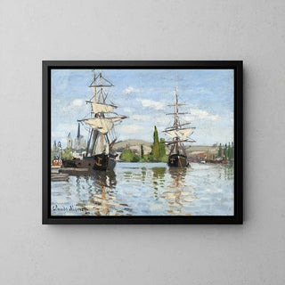 Skibe på tværs af Seinen i Rouen af Claude Monet