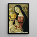 Vores kunsttryk af Jomfru Maria med Barnet med helgenerne Peter og Paulus - Neroccio di Bartolomeo di Benedetto de' Landi værksted — indrammet kunstværk på væggen