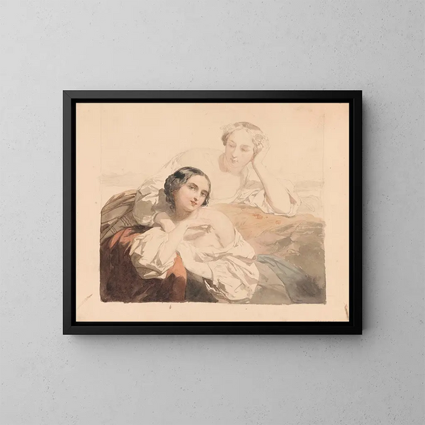 Les Glaneuses - Nicaise De Keyser — indrammet kunstværk på væggen