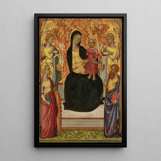 Niccol Di Buonaccorso - The Madonna and Child Enthroned with Saint Catherine Saint Bartholomew and two angels.webp