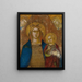 La Vierge à l'Enfant avec deux anges - Niccolò di ser Sozzo Tegliacci — indrammet kunstværk på væggen