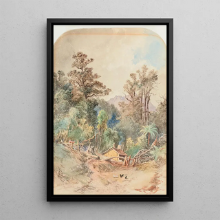 Nicholas Chevalier - A settlers new home near Dunedin.webp