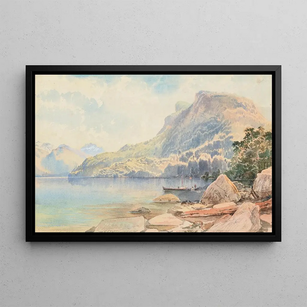 Lac Te Anau NZ - Nicholas Chevalier — indrammet kunstværk på væggen