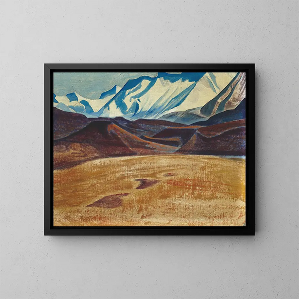 Plaines de Depsang - Nicholas Roerich — indrammet kunstværk på væggen