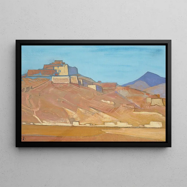 Helligdomme og fæstninger - Nicholas Roerich — indrammet kunstværk på væggen