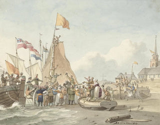 Nicolaes Lodewick Penning - Aankomst van prins Willem Frederik te Scheveningen 30 november 1813.webp