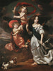Portræt af tre børn i Ceres, Ganymedes og Diana - Nicolaes Maes — visning af kunstværket