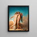 Cupidon og Psyche, der kysser - Nicolai Abildgaard — indrammet kunstværk på væggen
