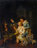 Børn, der leger med en hund - Nicolas-André Monsiau — visning af kunstværket