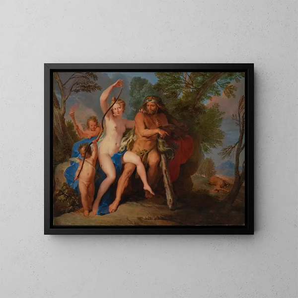 Hercules og Dejanira - Nicolas Bertin — indrammet kunstværk på væggen