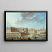 La Pointe orientale de l'île Saint-Louis avec l'hôtel de Bretonvilliers et l'hôtel Lambert - Nicolas Jean-Baptiste Raguenet — indrammet kunstværk på væggen